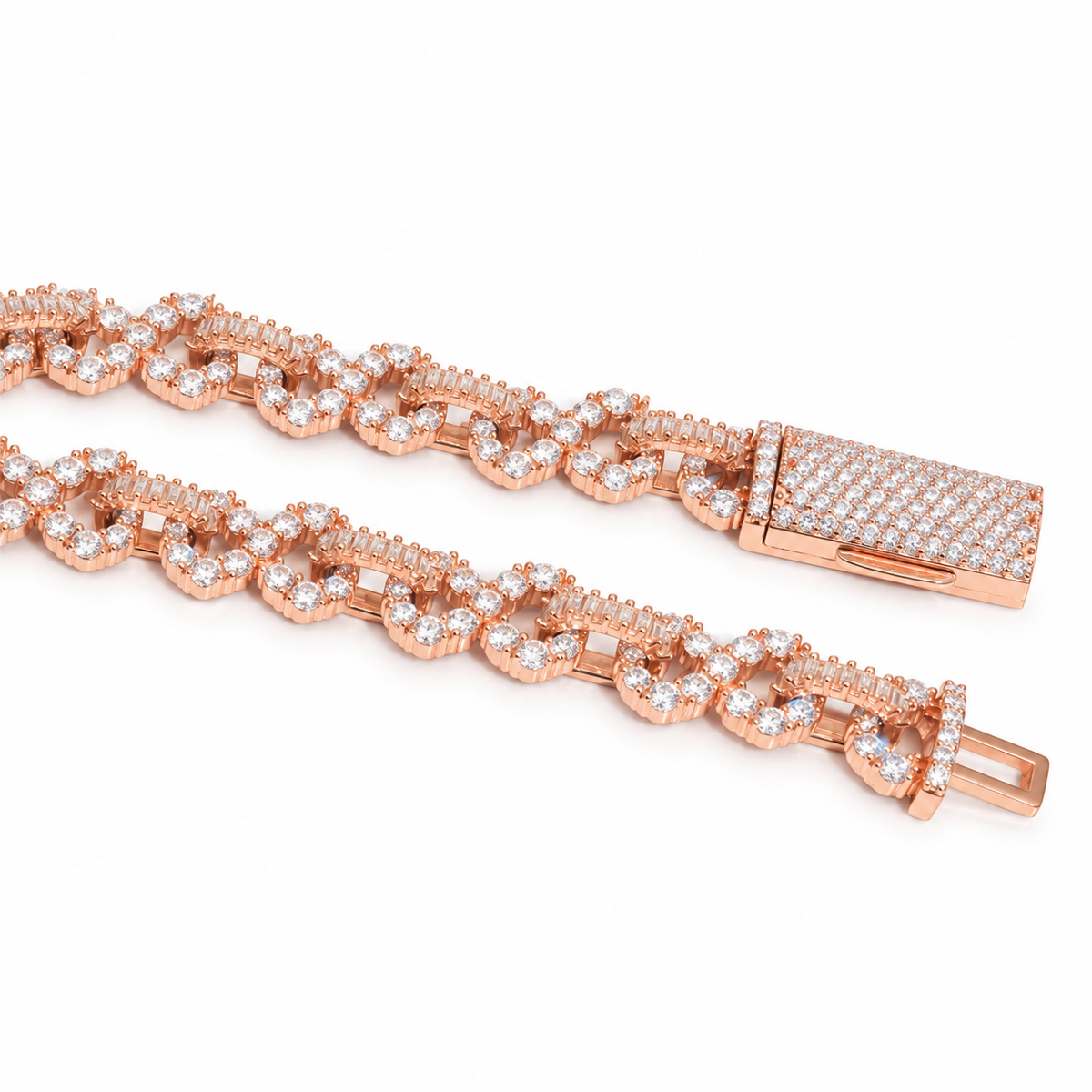 10k Rose Gold Infinity link bracelet