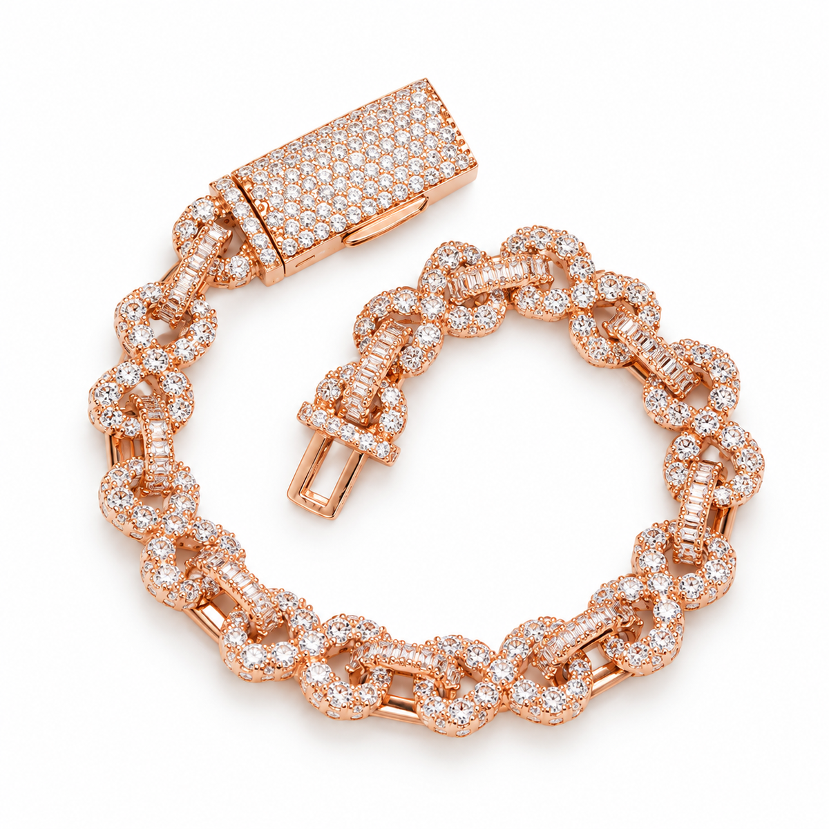 10k Rose Gold Infinity link bracelet