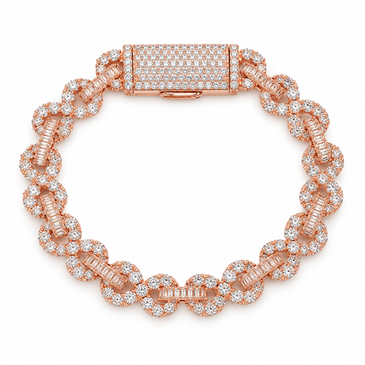 10k Rose Gold Infinity link bracelet