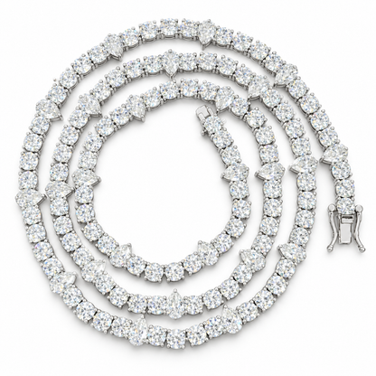 4mm Round & Pear-Cut Tennis Chain