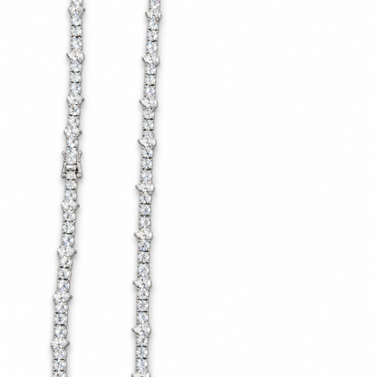 4mm Round & Pear-Cut Tennis Chain