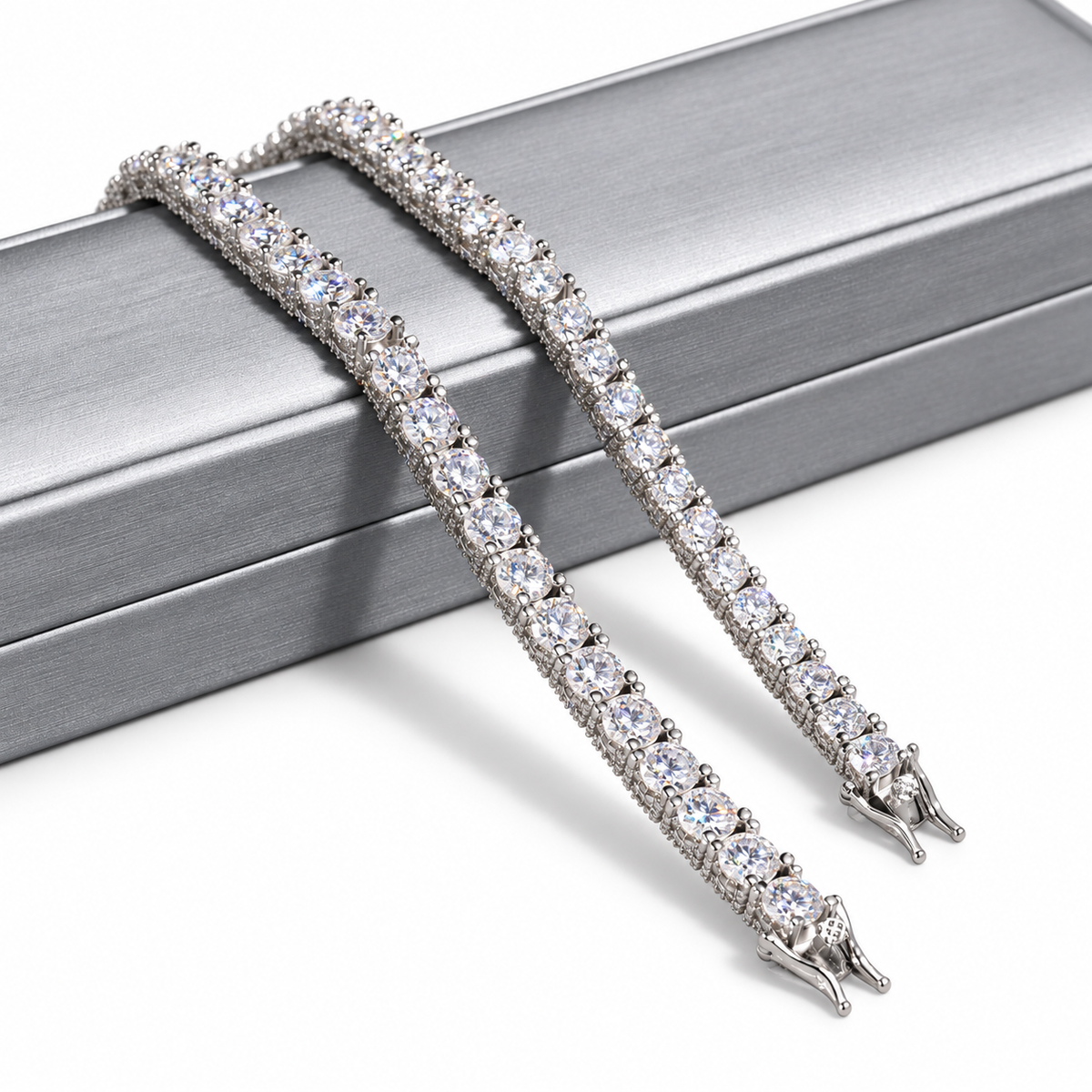 Side Set Tennis Bracelet