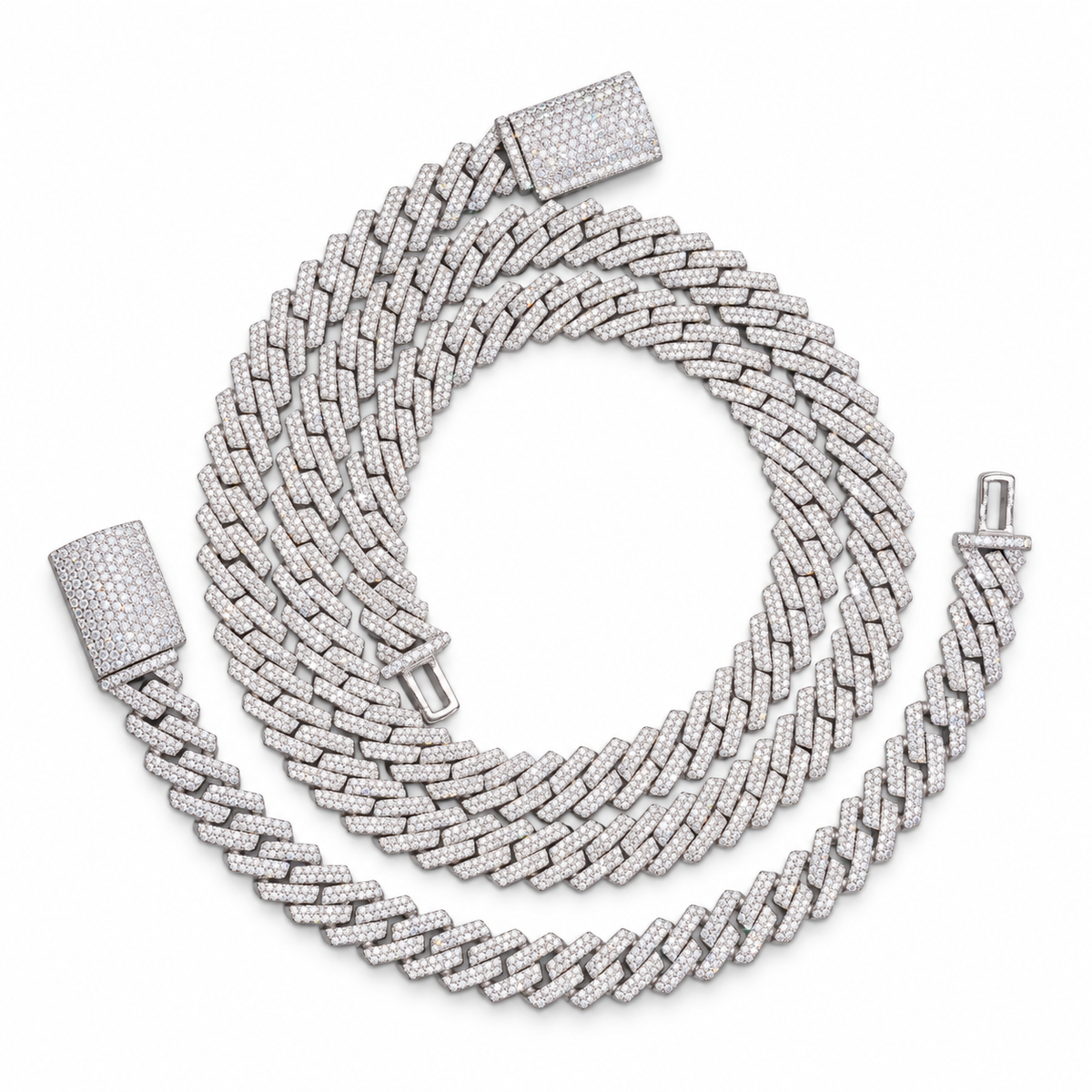10mm Lab-Grown Diamond Cuban Link Chain