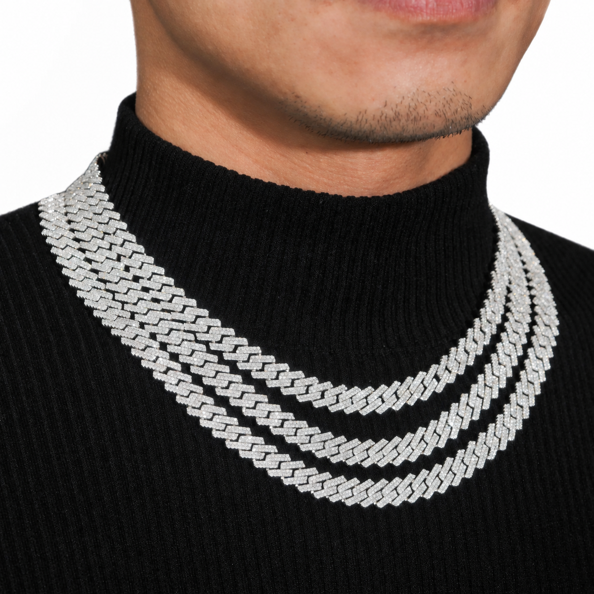10mm Lab-Grown Diamond Cuban Link Chain