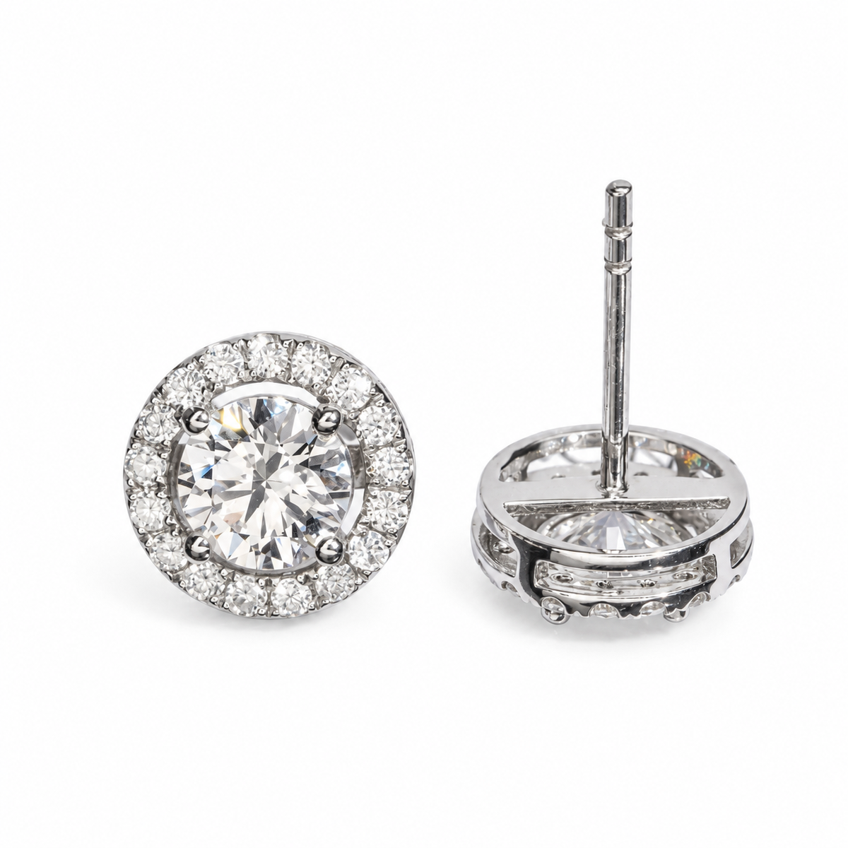 Round Brilliant Lab-Grown Diamond Iced-Out Earrings