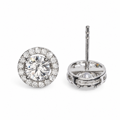Round Brilliant Lab-Grown Diamond Iced-Out Earrings