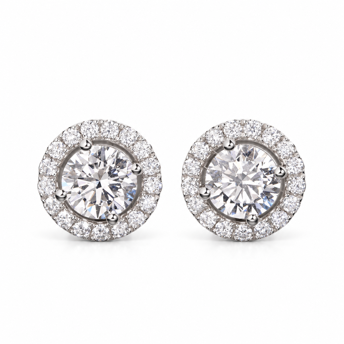 Round Brilliant Lab-Grown Diamond Iced-Out Earrings