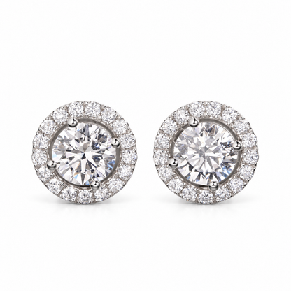 Round Brilliant Lab-Grown Diamond Iced-Out Earrings