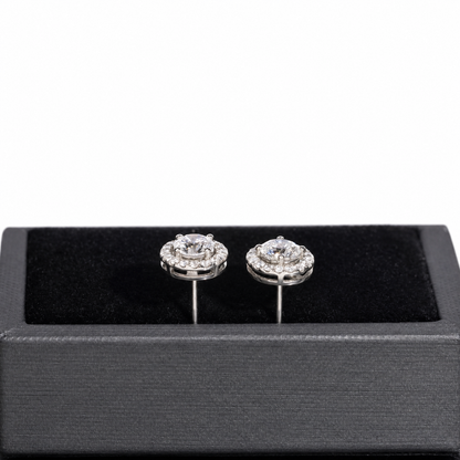 Round Brilliant Lab-Grown Diamond Iced-Out Earrings