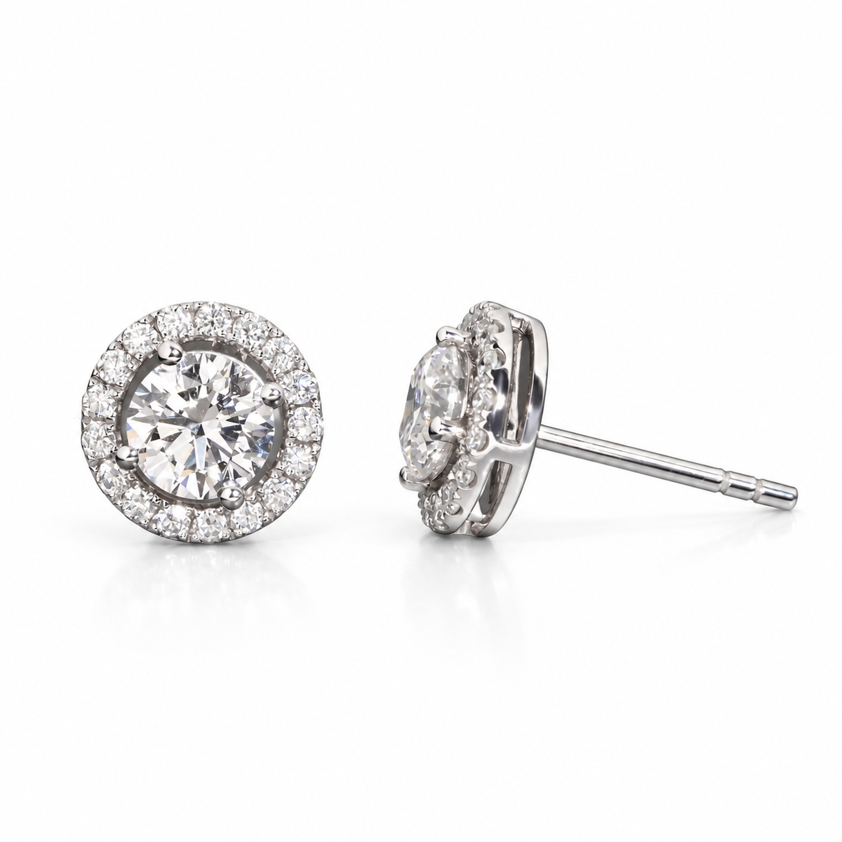 Round Brilliant Lab-Grown Diamond Iced-Out Earrings