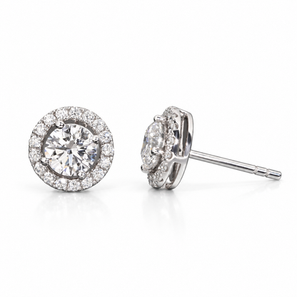 Round Brilliant Lab-Grown Diamond Iced-Out Earrings