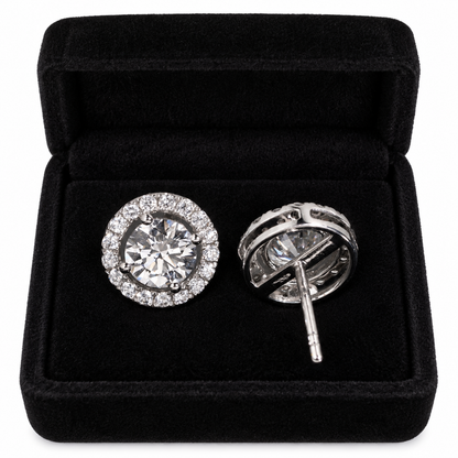 Round Brilliant Lab-Grown Diamond Iced-Out Earrings
