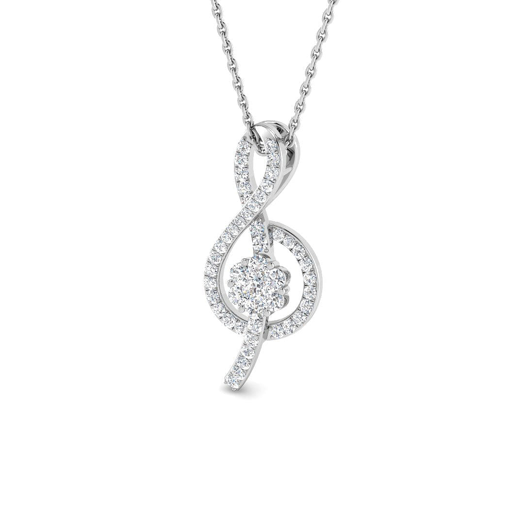 Fancy Diamond Ring 0.36ct – DNP190 – 18k White Gold