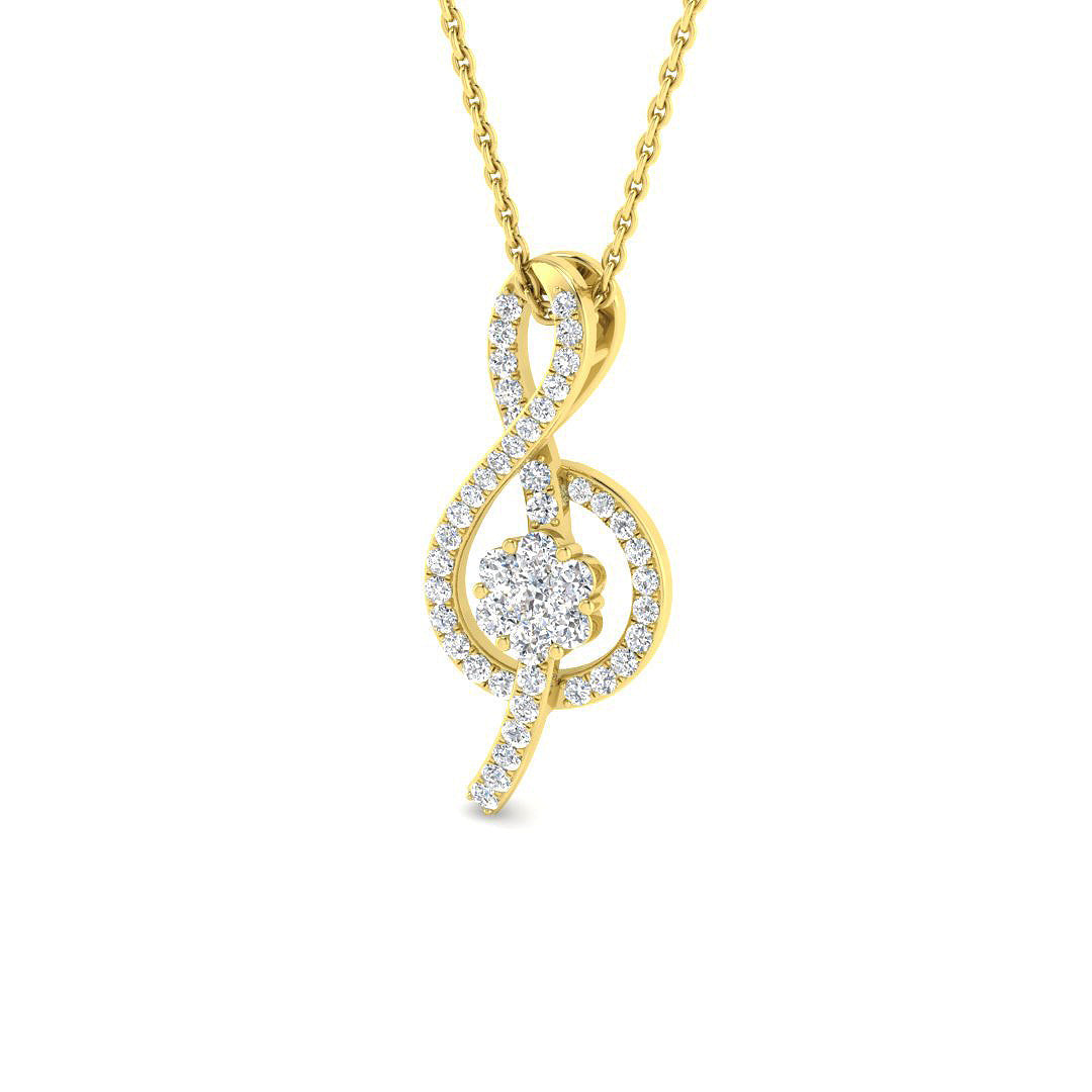Fancy Diamond Ring 0.36ct – DNP190 – 18k Yellow Gold