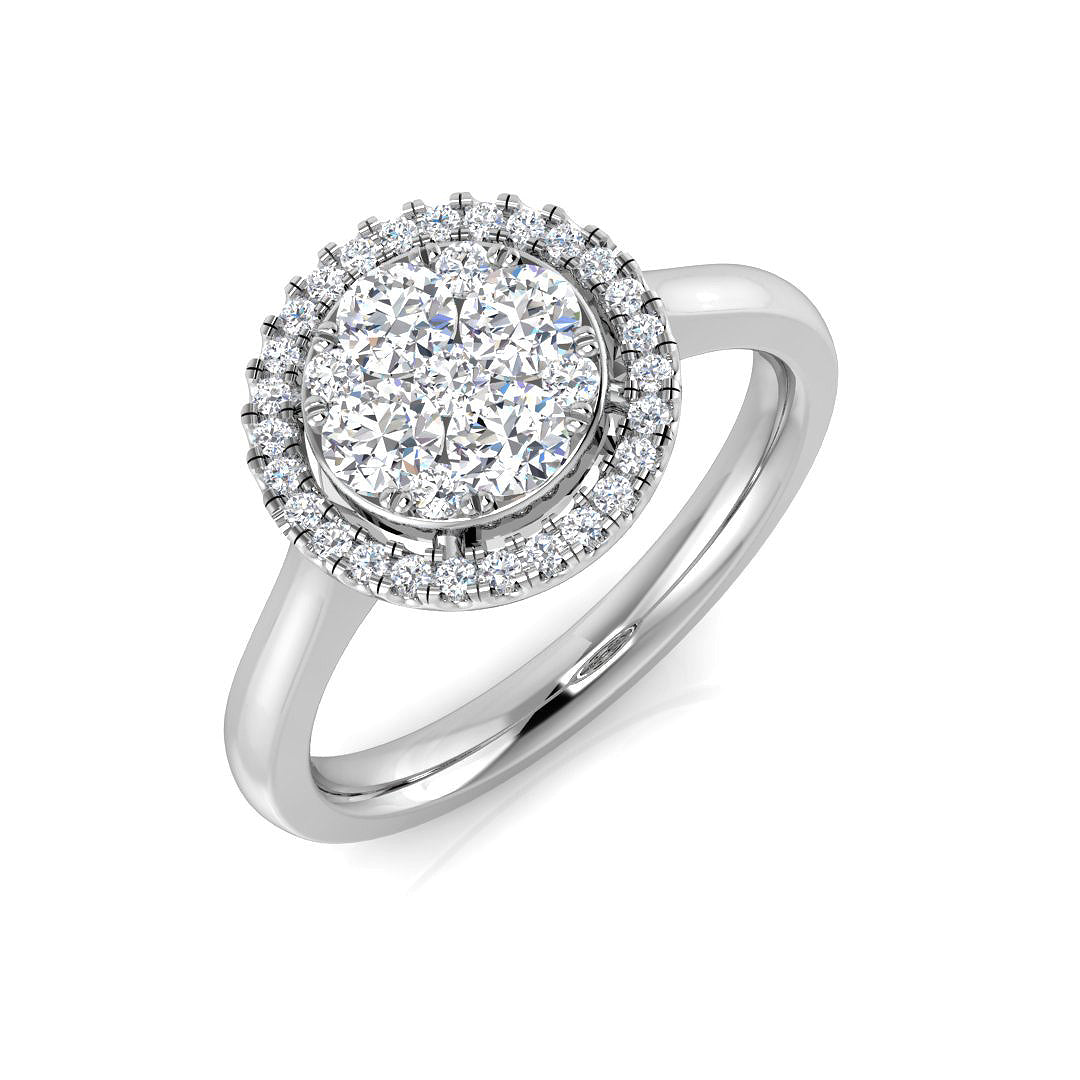 Cluster Diamond Ring 0.31ct–0.53ct – SL8422 – 18k White Gold