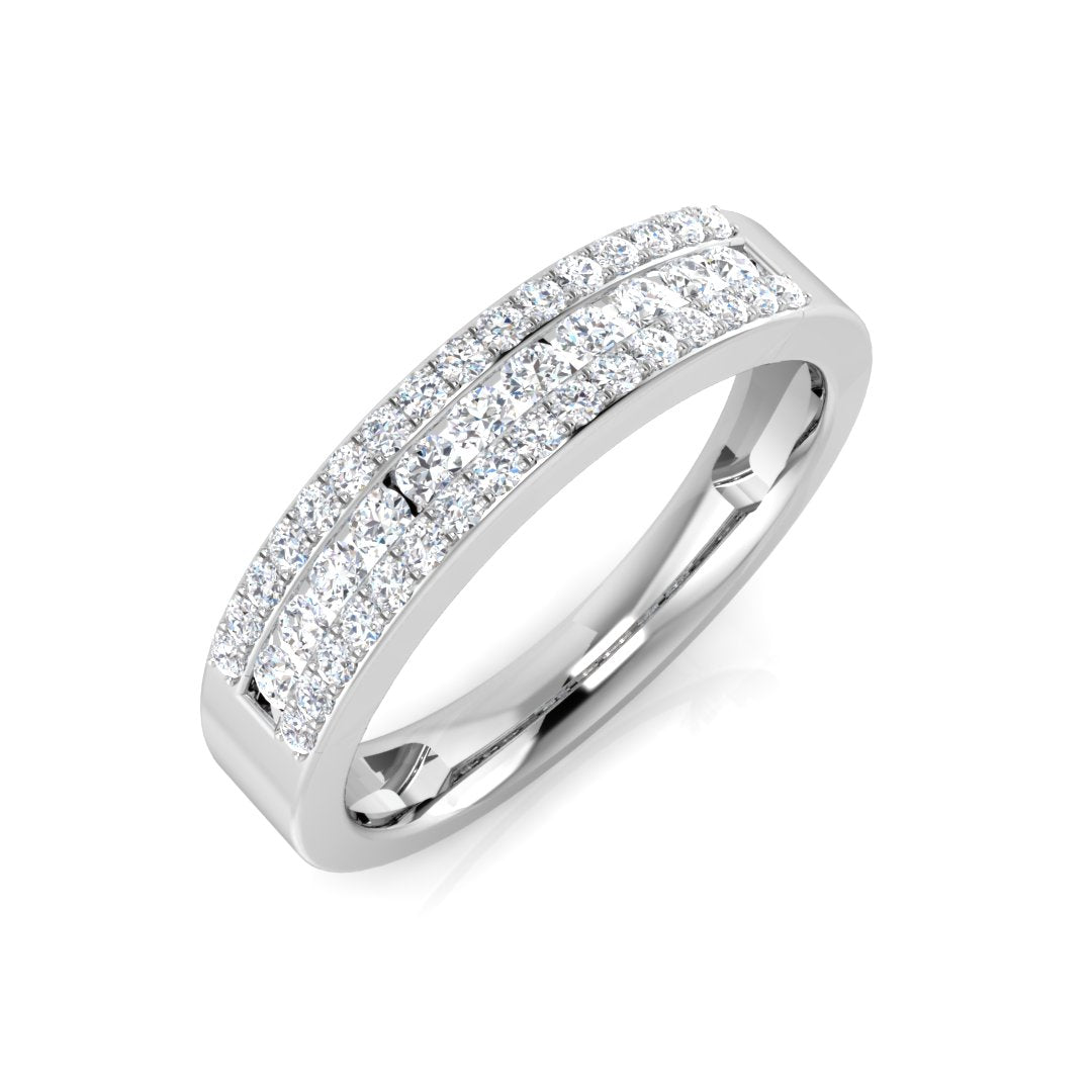 Half Eternity Diamond Ring 0.37ct–0.4ct – DNR208R – 18k White Gold