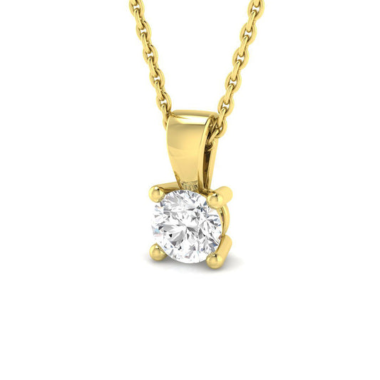 Solitaire Diamond Ring 0.4ct – PDR0040 – 18k Yellow Gold