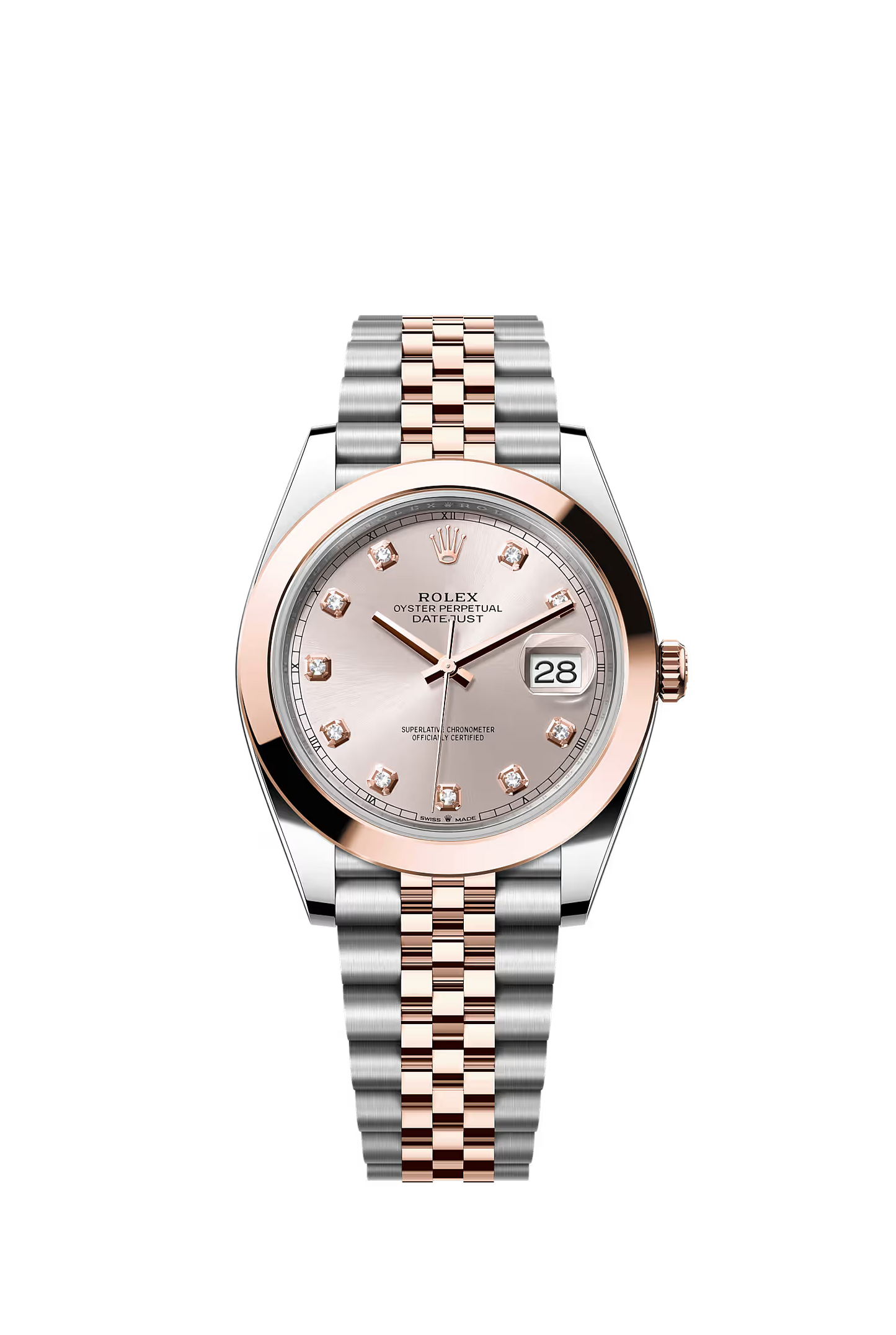 Rolex Datejust 41 126301 — Sundust Diamond Dial, Smooth Bezel, Jubilee