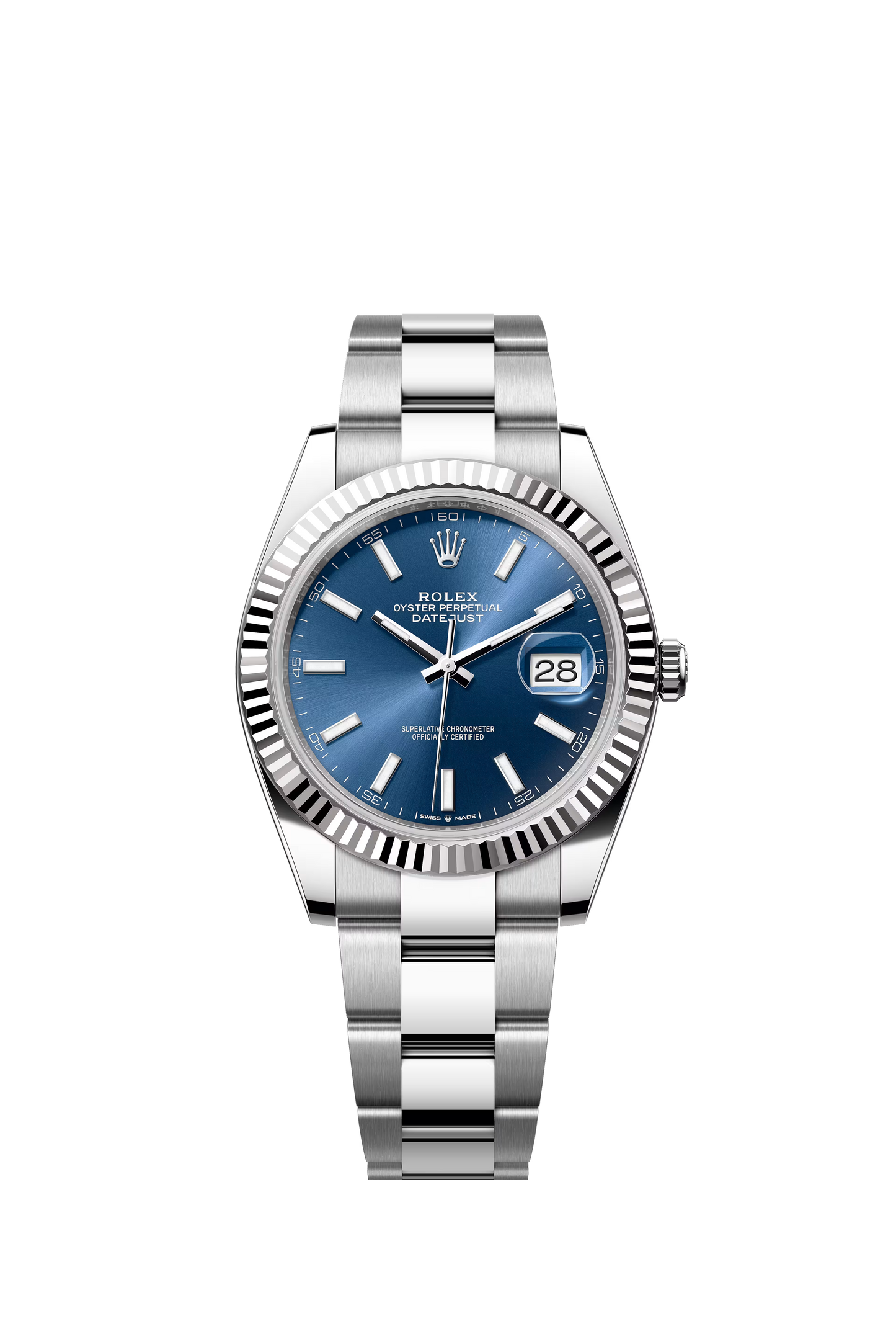 Rolex Datejust 41 126334 — Azzurro Blue Roman Numeral Dial, Oyster