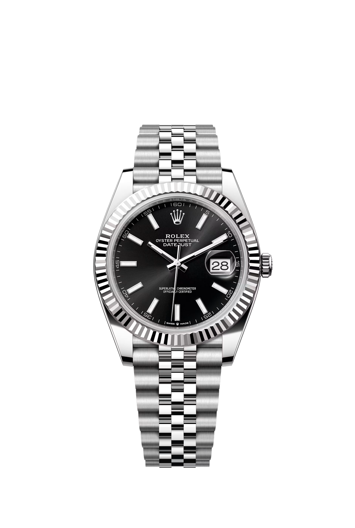 Rolex Datejust 41 126334 — Black Baton Dial, Jubilee watch by Noir Flare