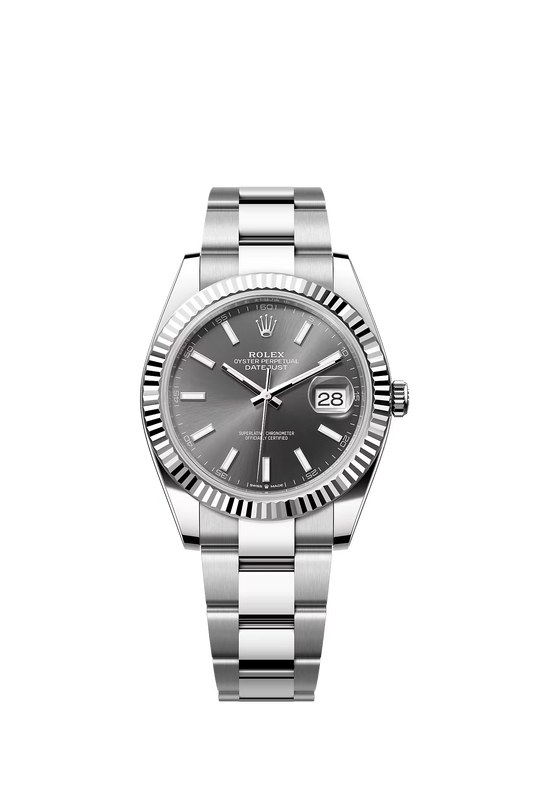 Rolex Datejust 41 126334 — Rhodium Baton Dial, Oyster