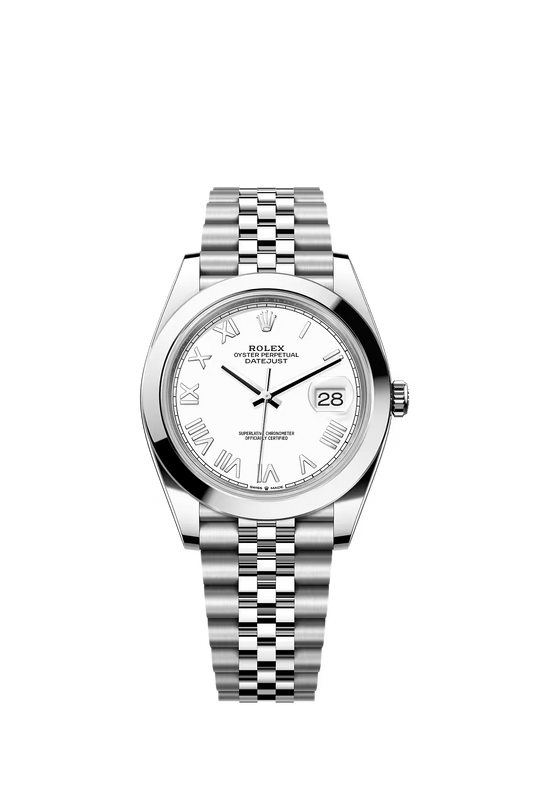 Rolex Datejust 41 126334 — White Roman Numeral Dial, Jubilee