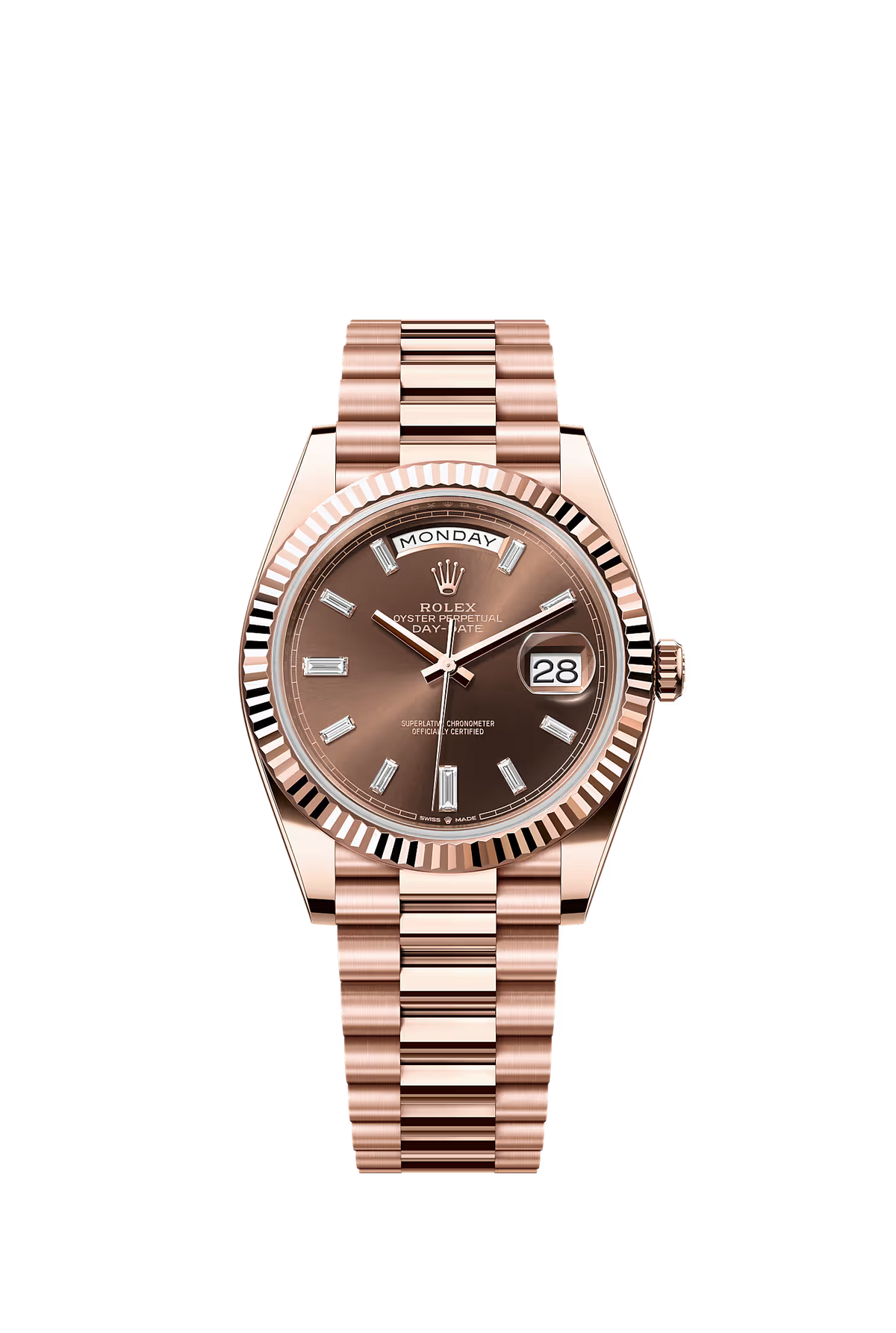 Rolex Day-Date 40 228235 — Chocolate Baton Dial
