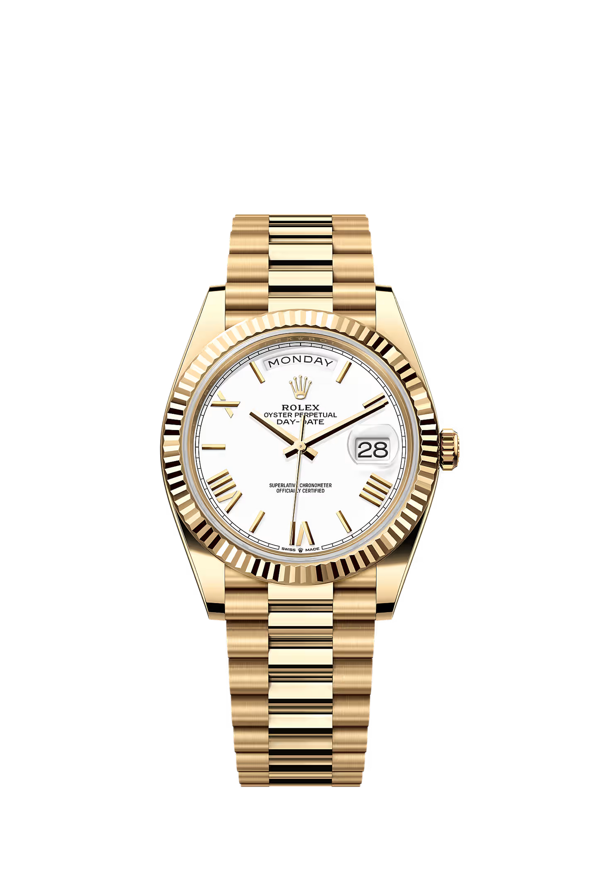 Rolex Day-Date 40 228238 — White Roman Numeral Dial