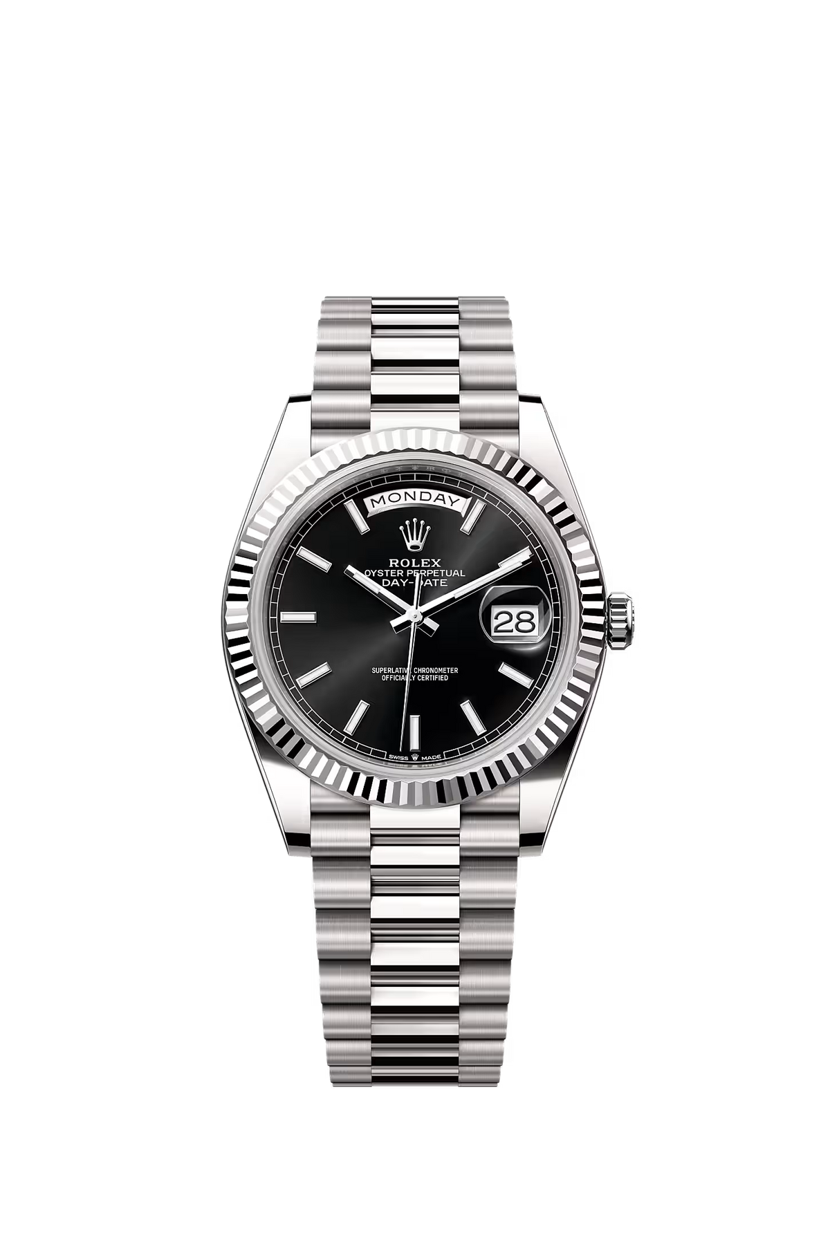 Rolex Day-Date 40 228239 — Black Baton Dial