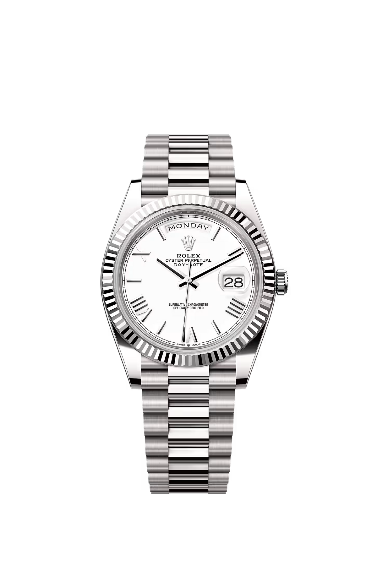 Rolex Day-Date 40 228239 — White Roman Numeral Dial