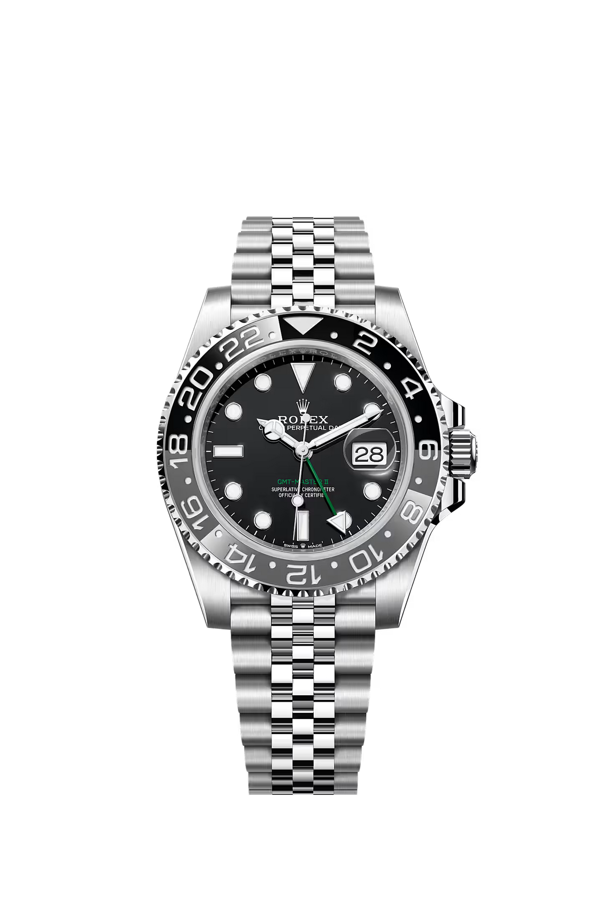 Rolex GMT-Master II 126710GRNR "Bruce Wayne" — Black Dial, Jubilee