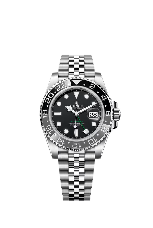 Rolex GMT-Master II 126710GRNR "Bruce Wayne" — Black Dial, Jubilee