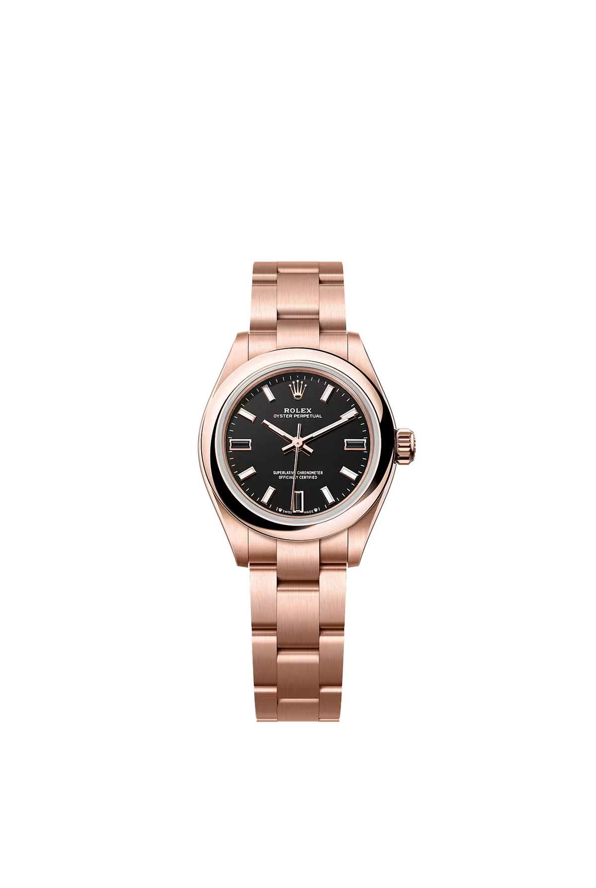 Rolex Oyster Perpetual 28 276205 — Everose Gold, Black Dial watch by Noir Flare
