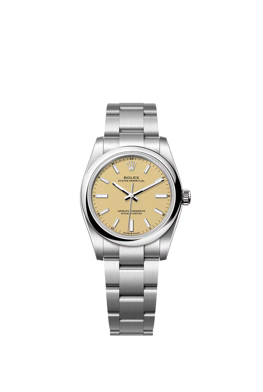 Rolex Oyster Perpetual 34 124200 — Beige Dial
