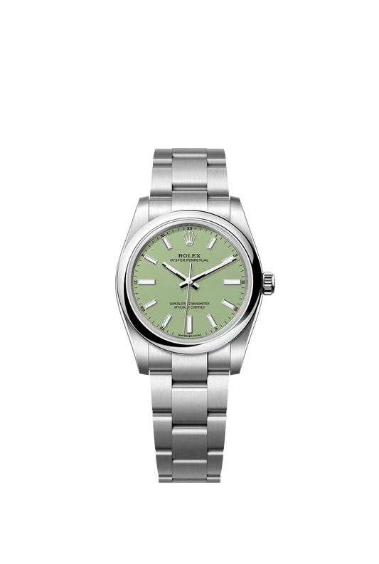 Rolex Oyster Perpetual 34 124200 — Pistachio Dial