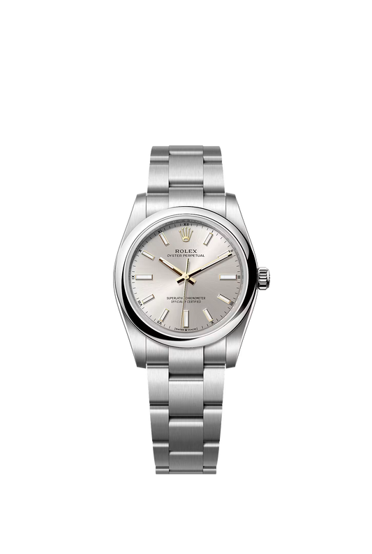 Rolex Oyster Perpetual 34 124200 — Silver Dial