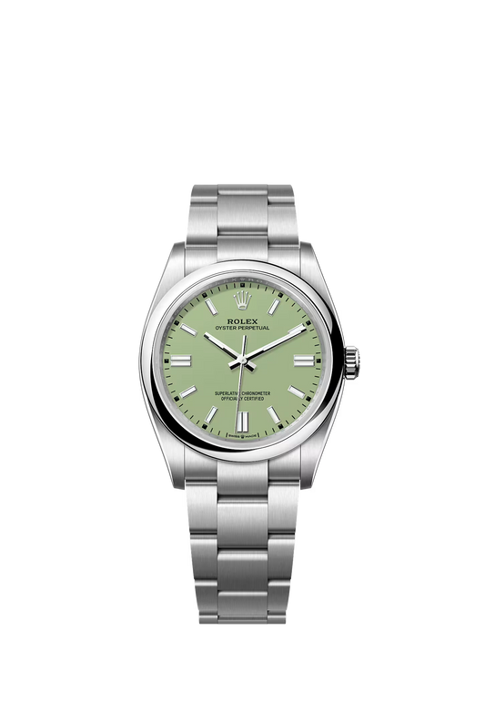 Rolex Oyster Perpetual 36 126000 — Pistachio Dial