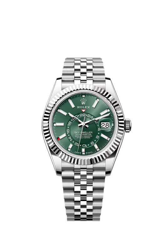 Rolex Sky-Dweller 336934 — Mint Green Dial, Jubilee