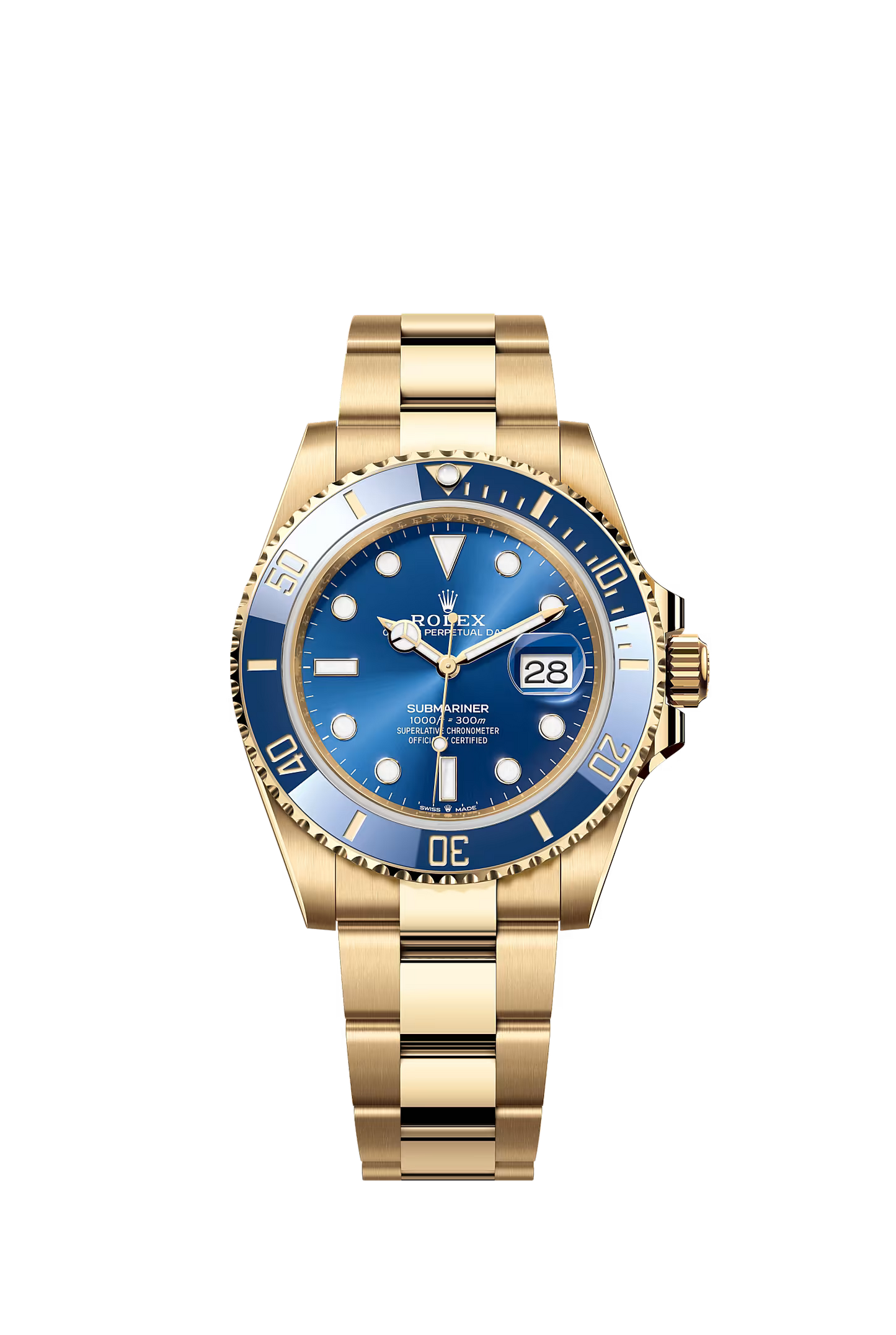 Rolex Submariner Date 126618LB — Full Yellow Gold, Blue Dial