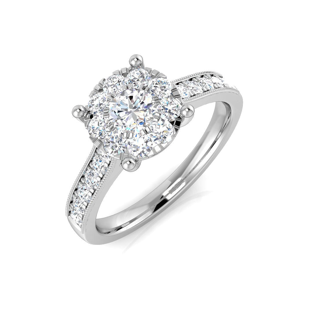 Cluster Diamond Ring 0.34ct–1.0ct – SL8405 – 18k White Gold
