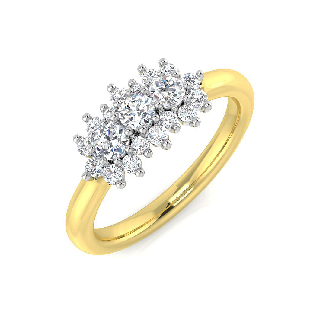 Boat Diamond Ring 0.52ct–1.91ct – SL8412 – 18k Yellow Gold