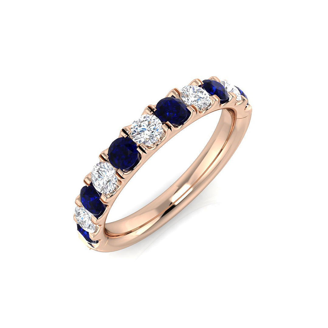 Half Eternity Diamond Ring 0.6ct–1.19ct – XYR11329~BS – 18k Rose Gold