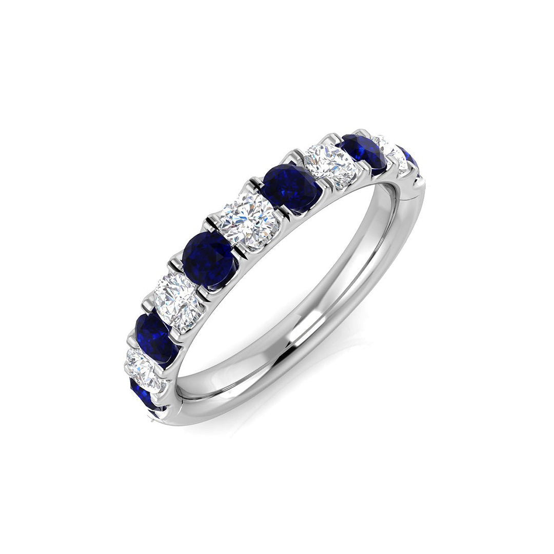 Half Eternity Diamond Ring 0.6ct–1.19ct – XYR11329~BS – 18k White Gold