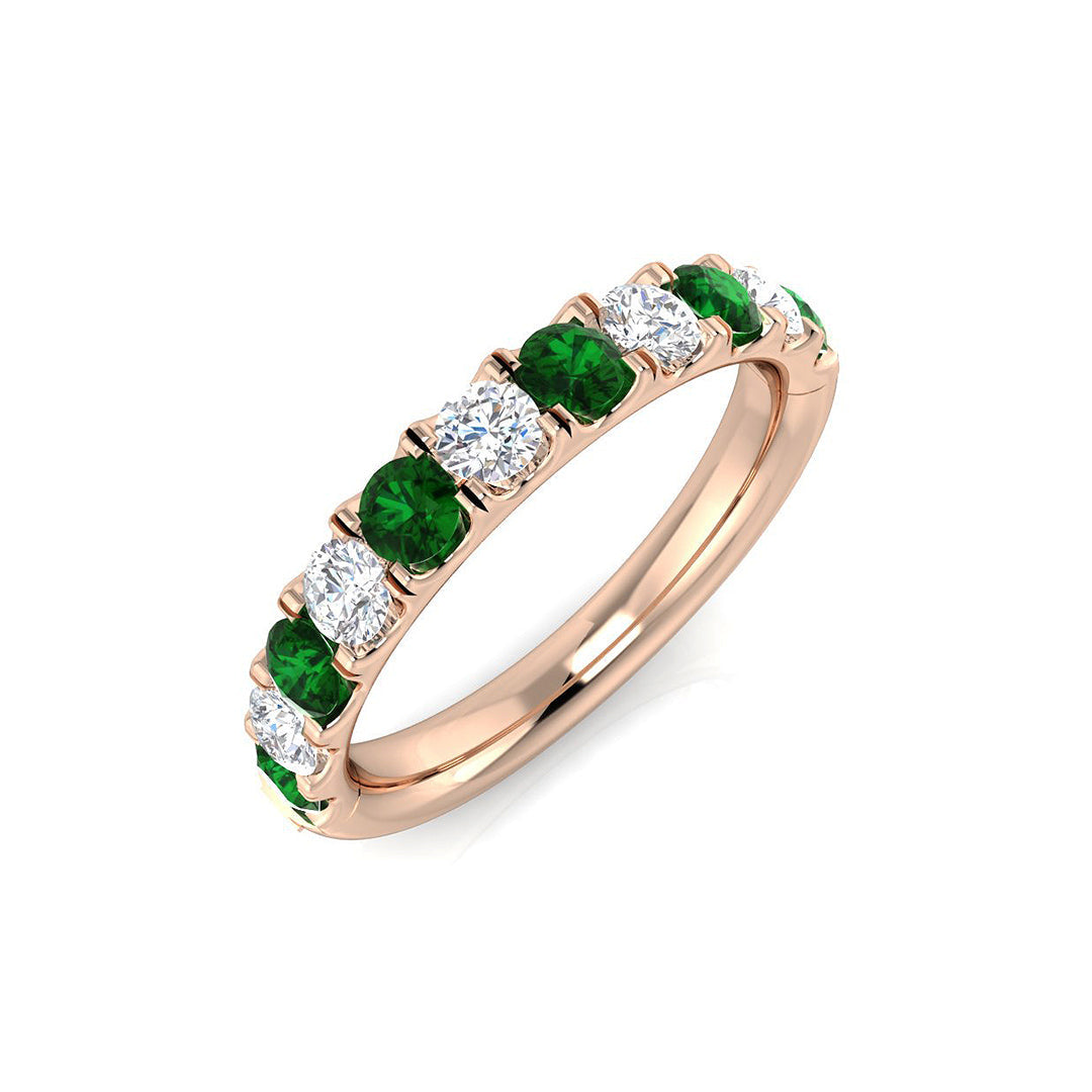 Half Eternity Diamond Ring 0.42ct–1.1ct – SR4448~EM – 18k Rose Gold