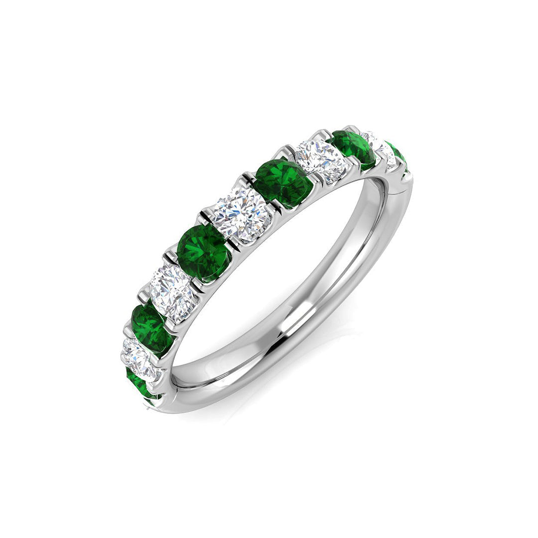 Half Eternity Diamond Ring 0.42ct–1.1ct – SR4448~EM – 18k White Gold