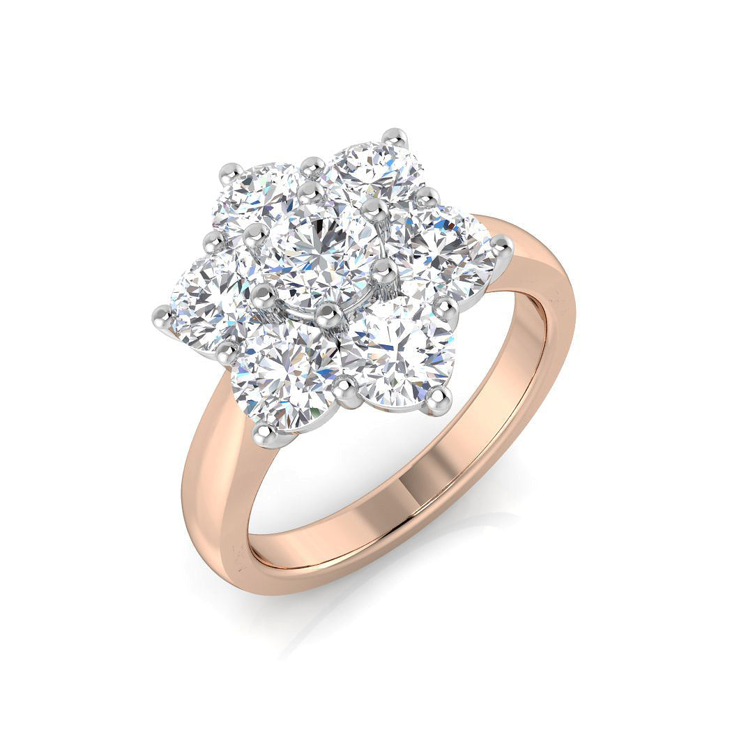 Multi Stone Diamond Ring 0.22ct–4.79ct – SL8523 – 18k Rose Gold