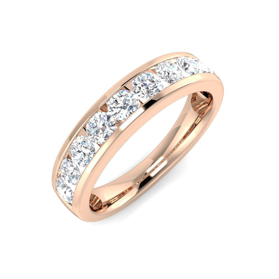 Half Eternity Diamond Ring 0.14ct–1.53ct – SR2193 – 18k Rose Gold