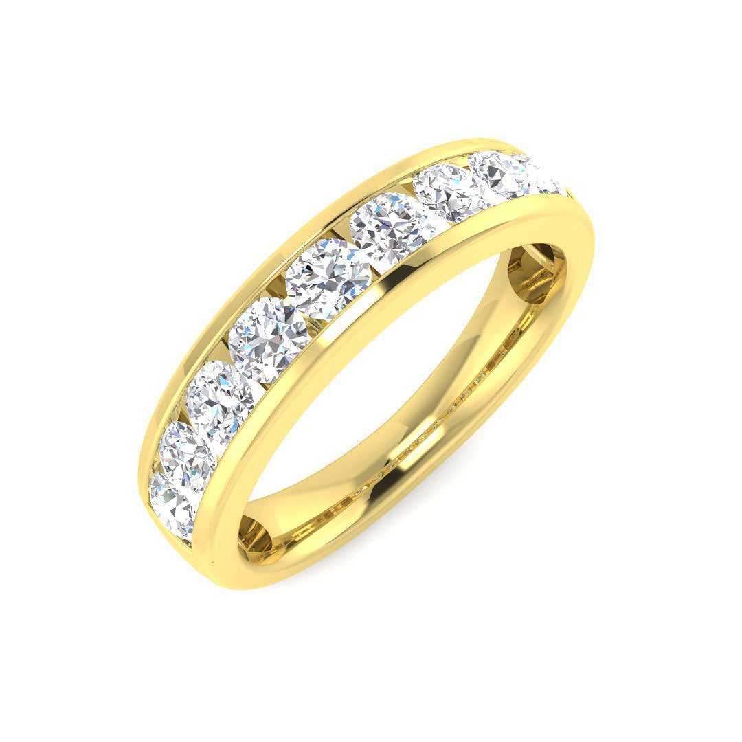 Half Eternity Diamond Ring 0.14ct–1.53ct – SR2193 – 18k Yellow Gold