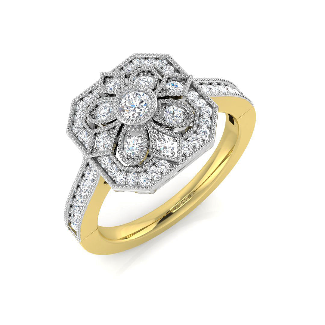 Vintage Diamond Ring 0.35ct – SL9526 – 18k Yellow Gold