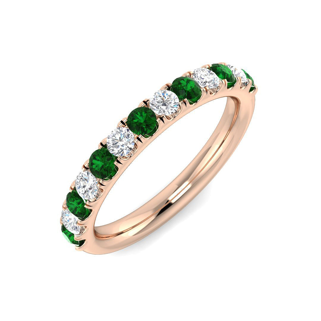 Half Eternity Diamond Ring 0.5ct – SL9586~EM – 18k Rose Gold